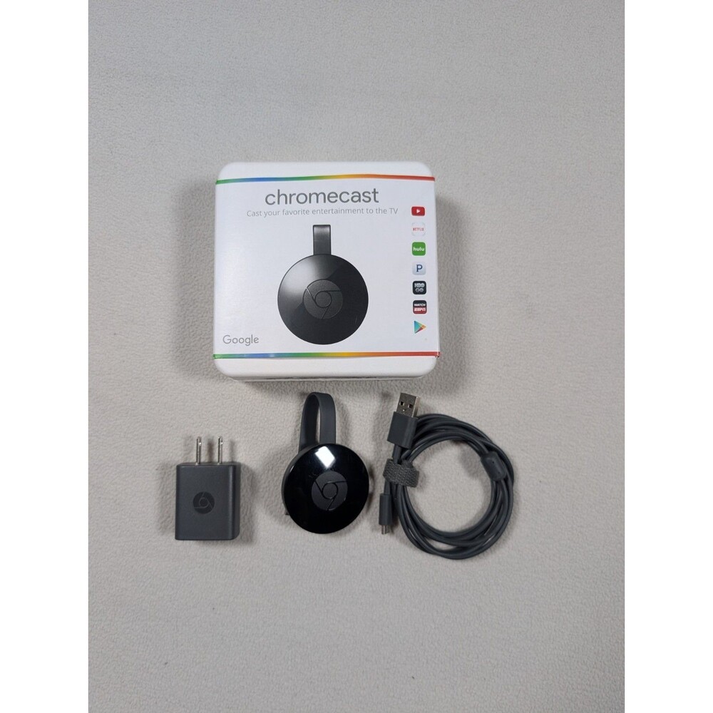 Google Chromecast TV Media Streamer (NC2-6A5) with Box Tested Working